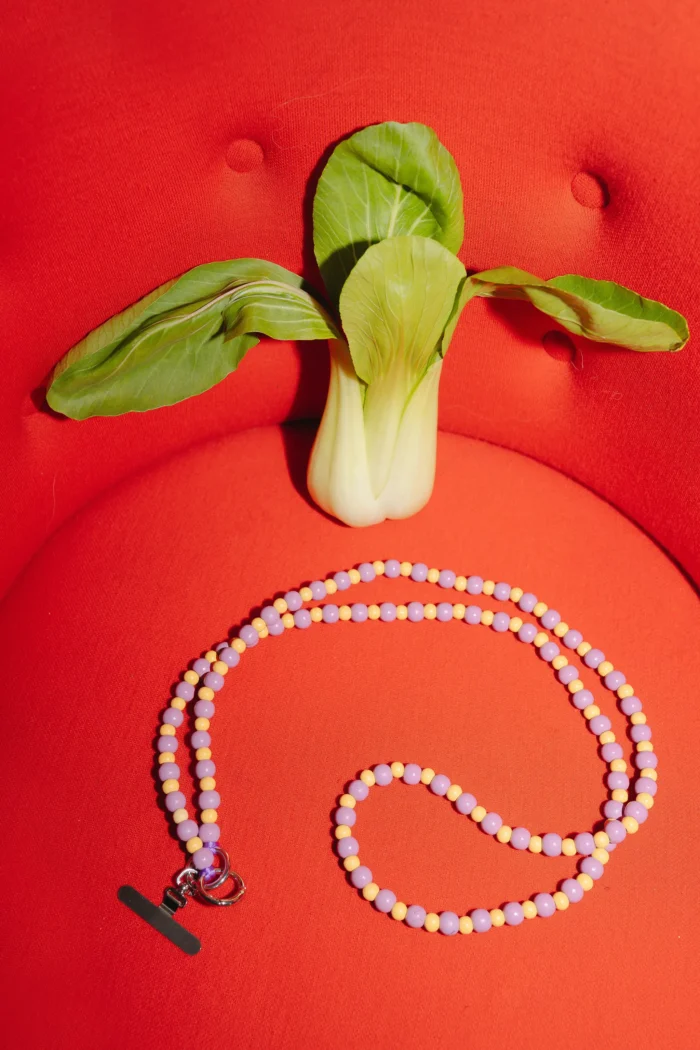 Brelok fioletowo - żółty