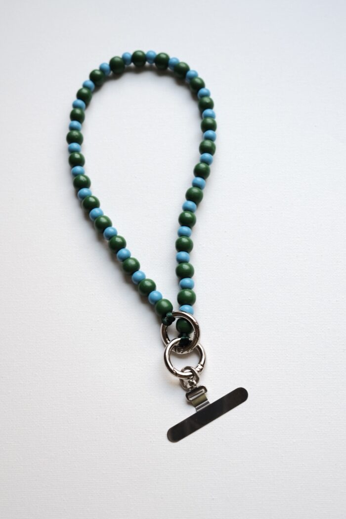 Brelok zielono - błękitny krótki